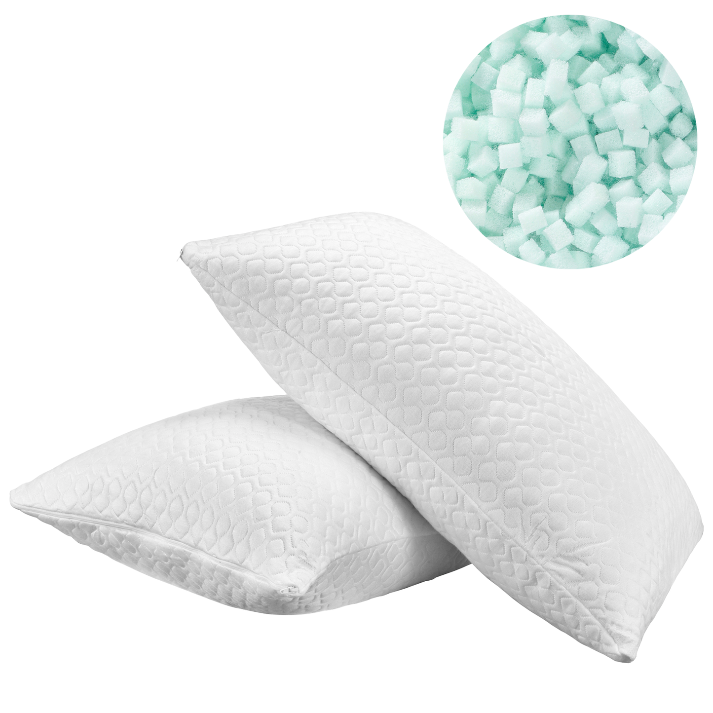 Rainmr Memory Foam Bed Pillow(pack of 2)