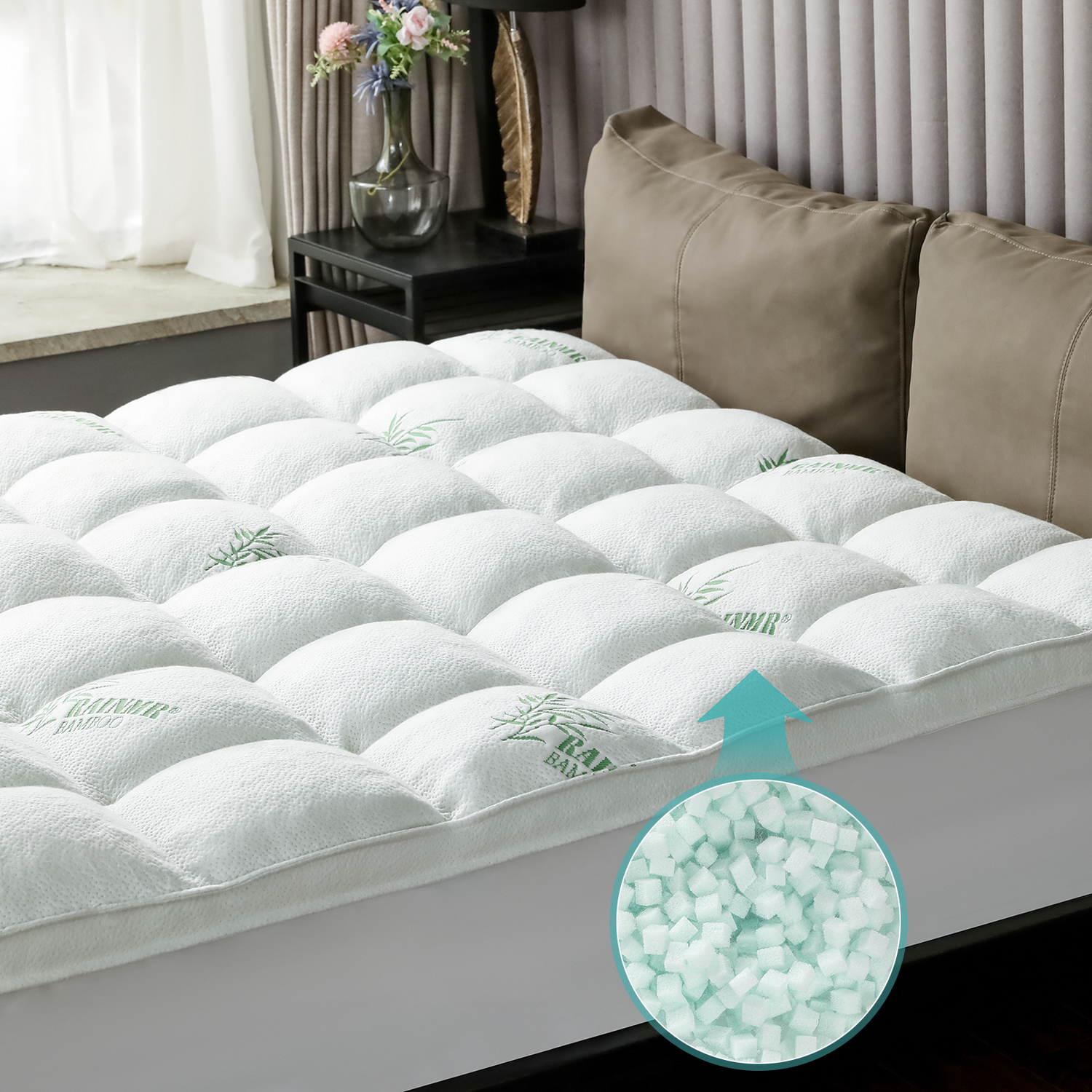 Shredded Memory Foam Mattress Toppers/Mattress Pads